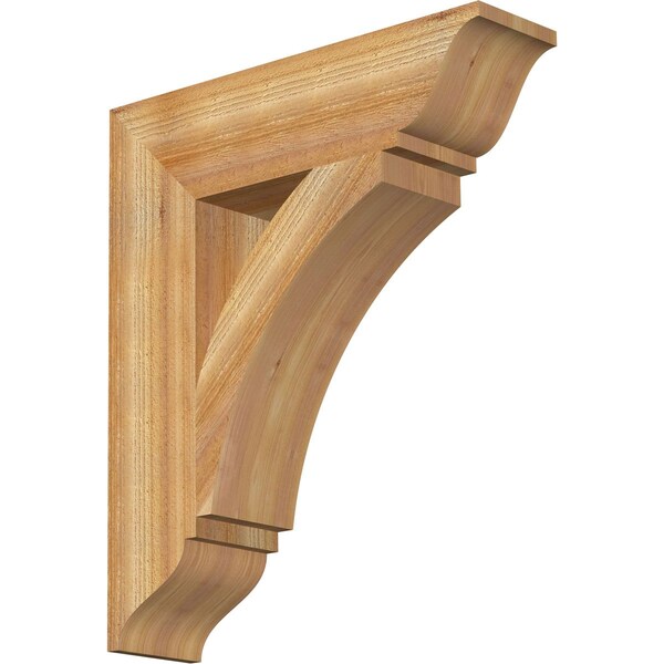 Ekena Millwork Thorton Traditional Rough Sawn Bracket, Western Red Cedar, 6"W x 24"D x 28"H BKT06X24X28THR01RWR - main